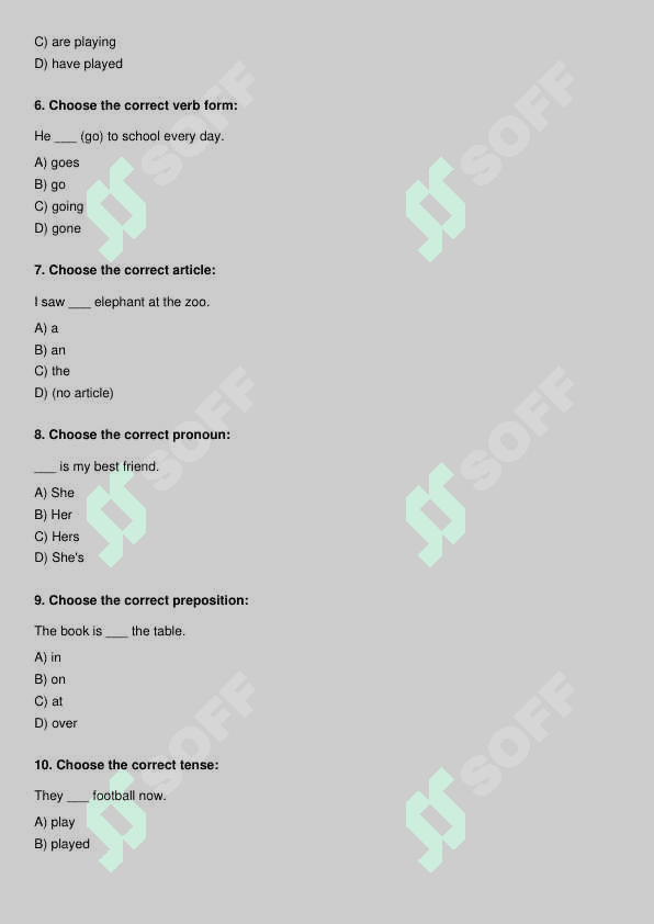 Ingliz tili test 2