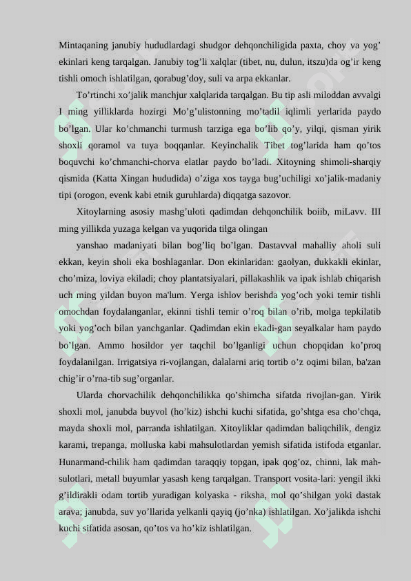 Sharqiy Osiyo xalqlarining tarixiy kelib chiqishi va rivojlanishi 6