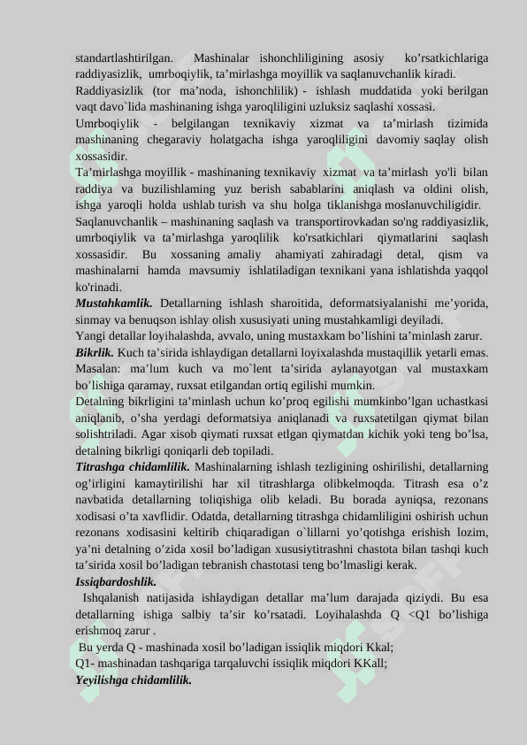 Mashinasozlikda ishlatiladigan materiallar 4