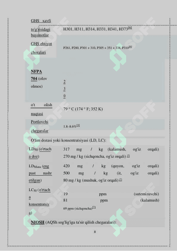 FENOL VA ASETON ISHLAB CHIQARISH TEXNOLOGIYASI,KIMYOVIY O’ZGARISHLARI VA ISHLATILISHI 8