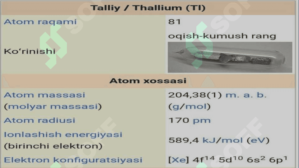 TALLIY ELEMENTI 6