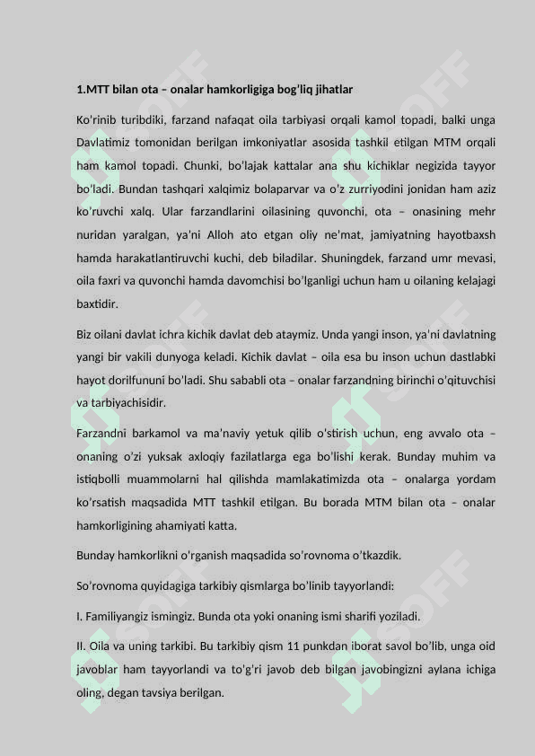 MTT tarbiyachilarining oila bilan olib boradigan ishlari 2
