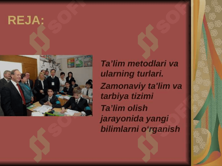 : Таьлим методлари таснифи 2