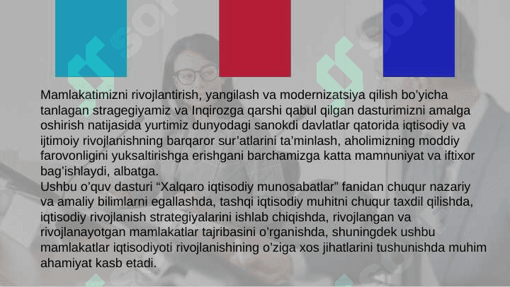 Xalqaro iqtisodiy munosabatlar fanining maqsad va vazifalari 2