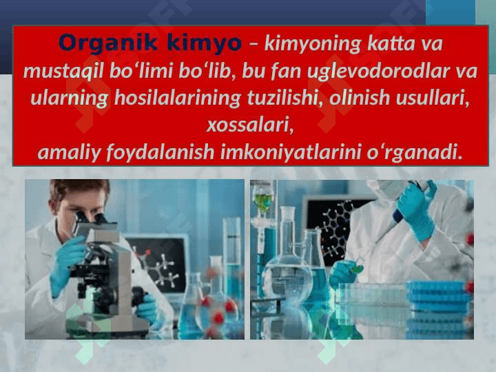 Organik kimyo tarixi. Organik birikmalarning o‘ziga xos xususiyatlari 4