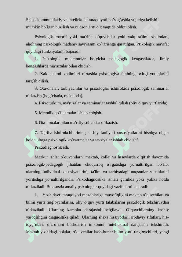 IJTIMOIY SOHALARDA PSIXOLOGLARGA EHTIYOJ  MUAMMOSINING ASOSLAR 8