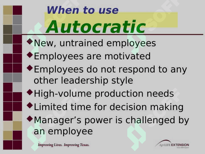 leadership and management styles 5