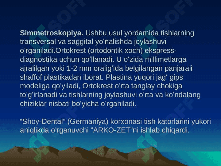 Stomatologiyada grafik tekshirish usullari 4