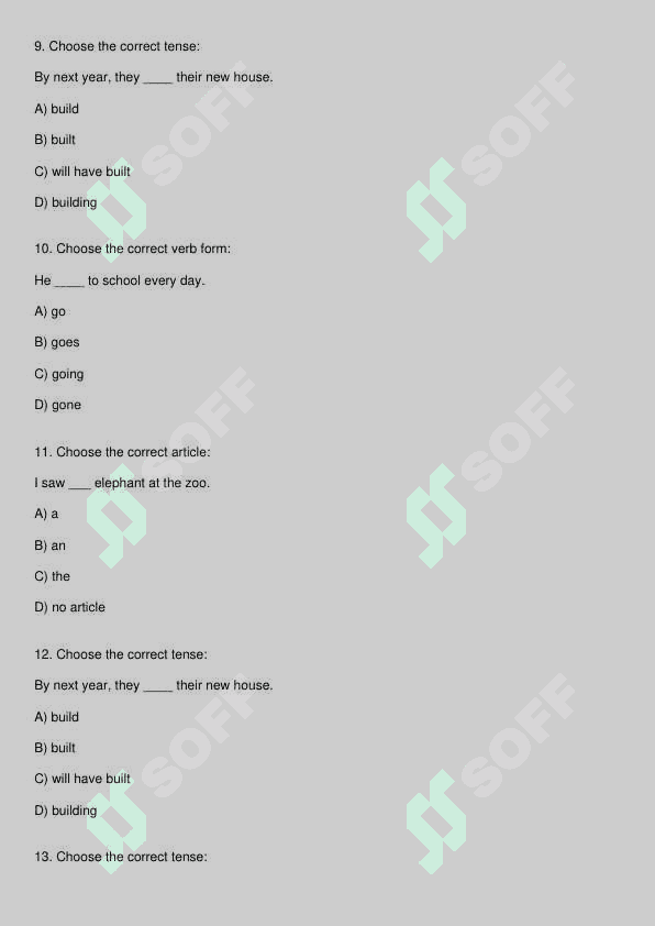Ingliz tili test 3