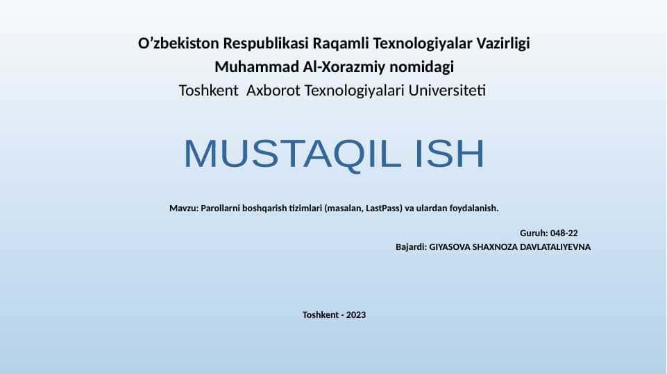 Parollarni boshqarish tizimlari (masalan, LastPass) va ulardan foydalanish.pptx