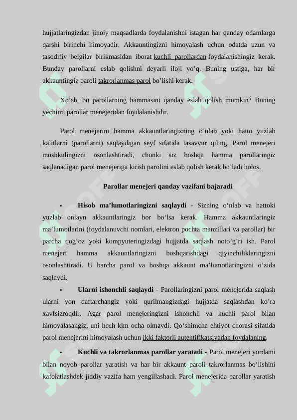 Parollarni boshqarish tizimlari (masalan, LastPass) va ulardan foydalanish..docx 6