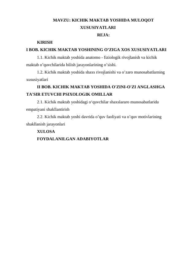 KICHIK MAKTAB YOSHIDA MULOQOT XUSUSIYATLARI.docx 1