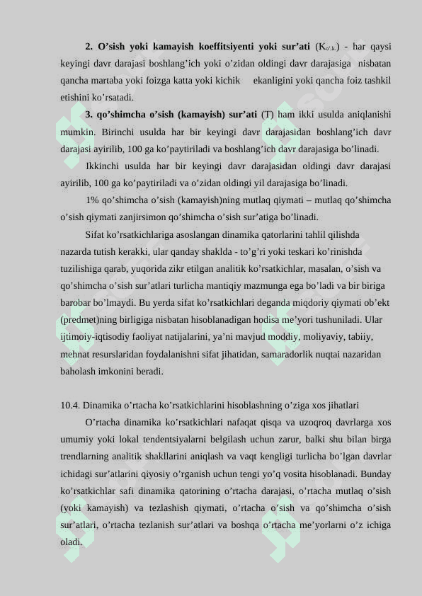 Dinamikani statistik o’rganish 5