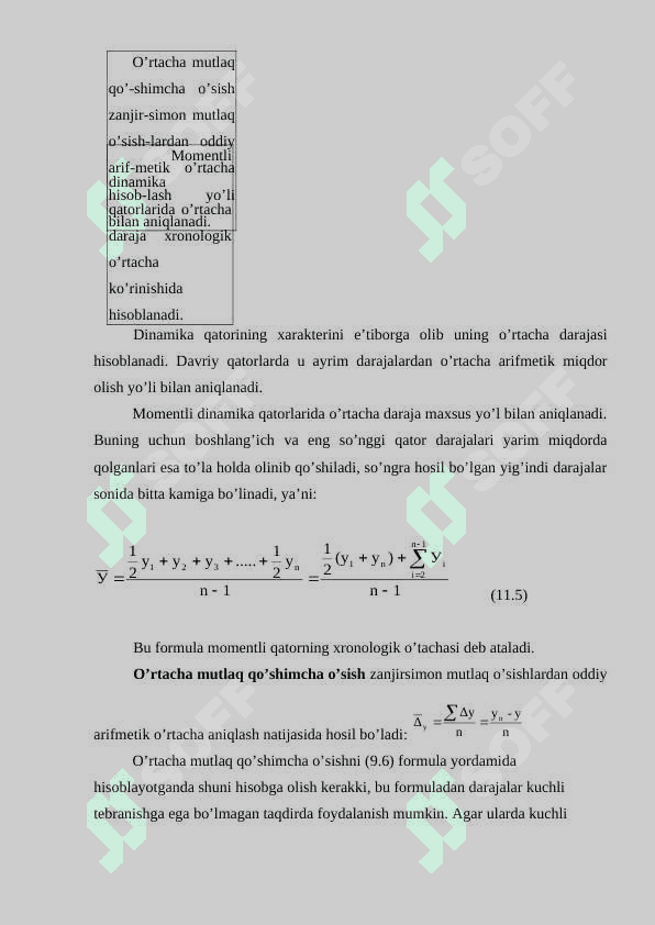 Dinamikani statistik o’rganish 6