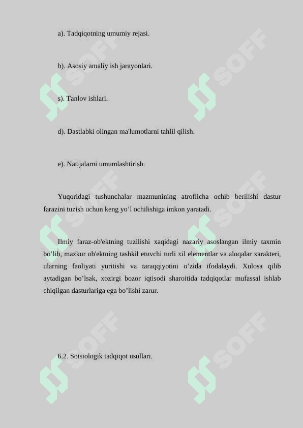 To’plangan ma’lumotlarni tahlil qilish metodlari 6