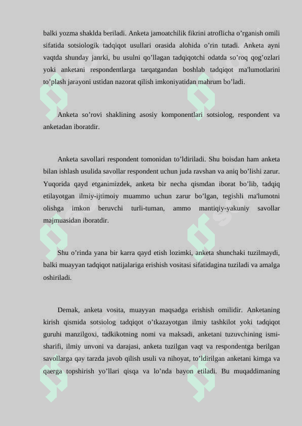 To’plangan ma’lumotlarni tahlil qilish metodlari 8