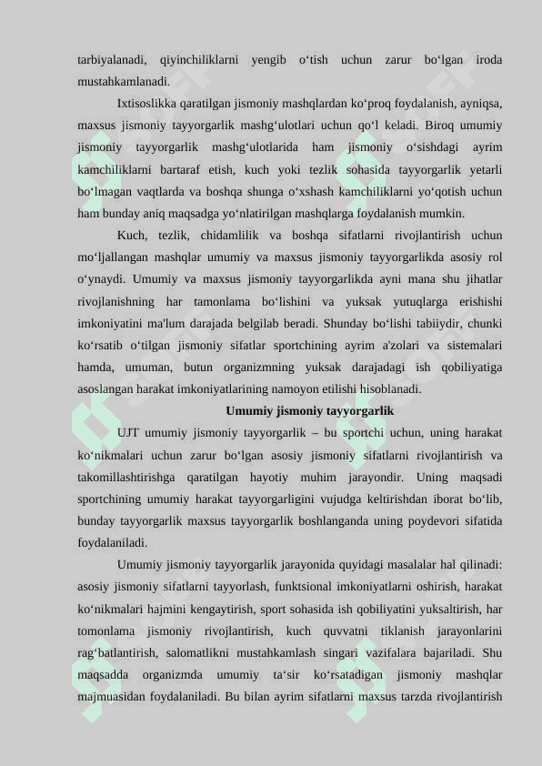 Umumiy va maxsus jismoniy tayyorgarlik 3