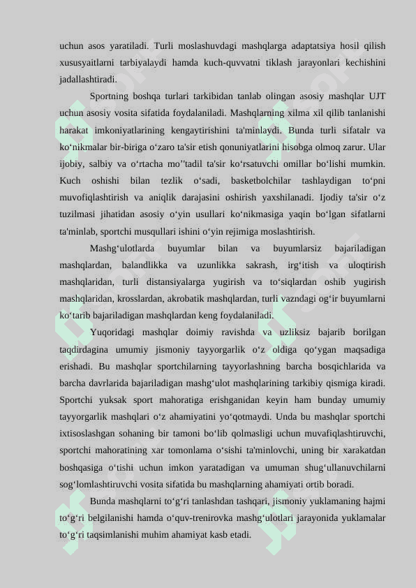 Umumiy va maxsus jismoniy tayyorgarlik 4