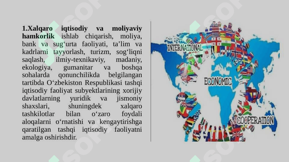 O`zbеkistоn Rеspublikasida  tashqi iqtisоdiy faоliyatni хоrijiy invеstitsiyalar yordamida rivоjlantirish masalalari 7