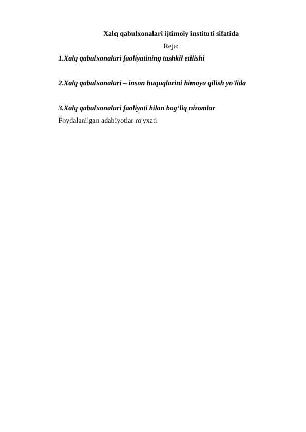Xalq qabulxonalari ijtimoiy instituti sifatida 1