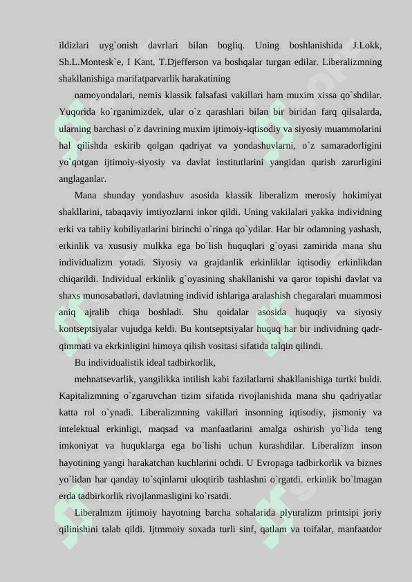 Xalqaro maydondagi jahon liberalizmi va uning asosiy tamoyillari 3