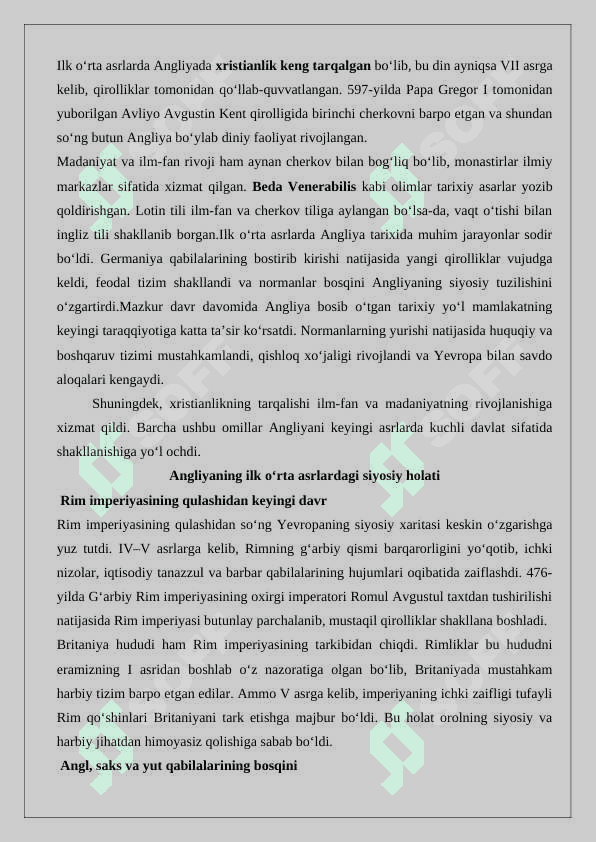 Ilk o‘rta asrlarda Angliya 25 4