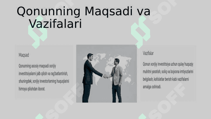 Xorijiy Investitsiya to'g'risidagi O'zbekiston Respublikasi Qonuni 3