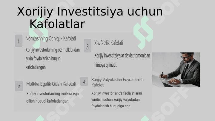 Xorijiy Investitsiya to'g'risidagi O'zbekiston Respublikasi Qonuni 4
