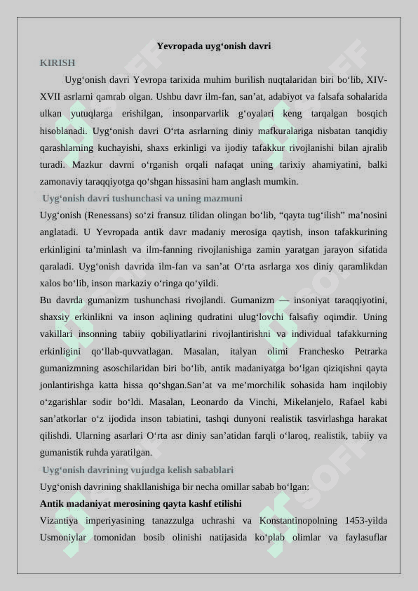 Yevropada Uyg‘onish davri 25 2