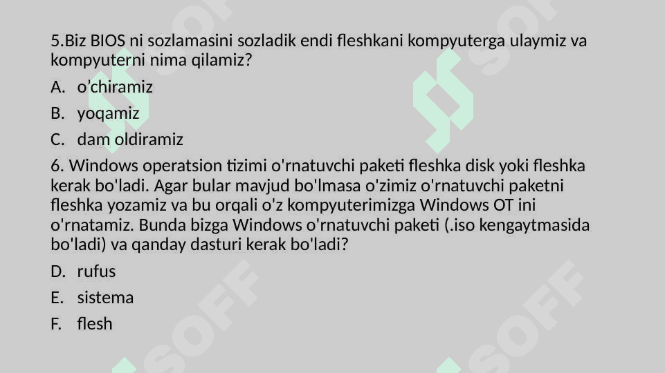 Windows operatsion tizimining oddiy va serverli sistemalarini kompyuterga o’rnatish. 4