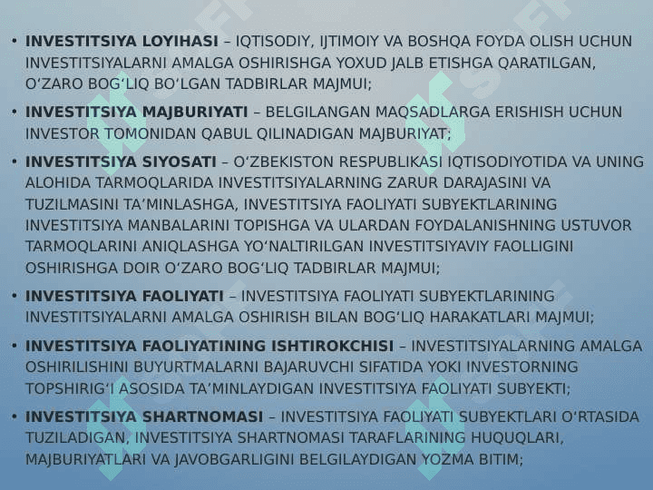 Investitsiyalarni sotib olishdan va foydalanishda moliyaviy natijalarni oldindan hamda keyin aniqlash hisobi 4
