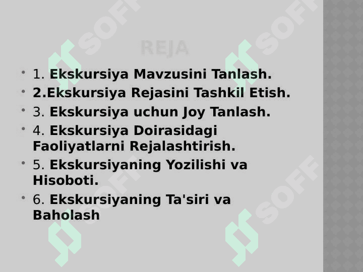 Matematik ekskursiyalar tayyorlash va o’tkazish 2