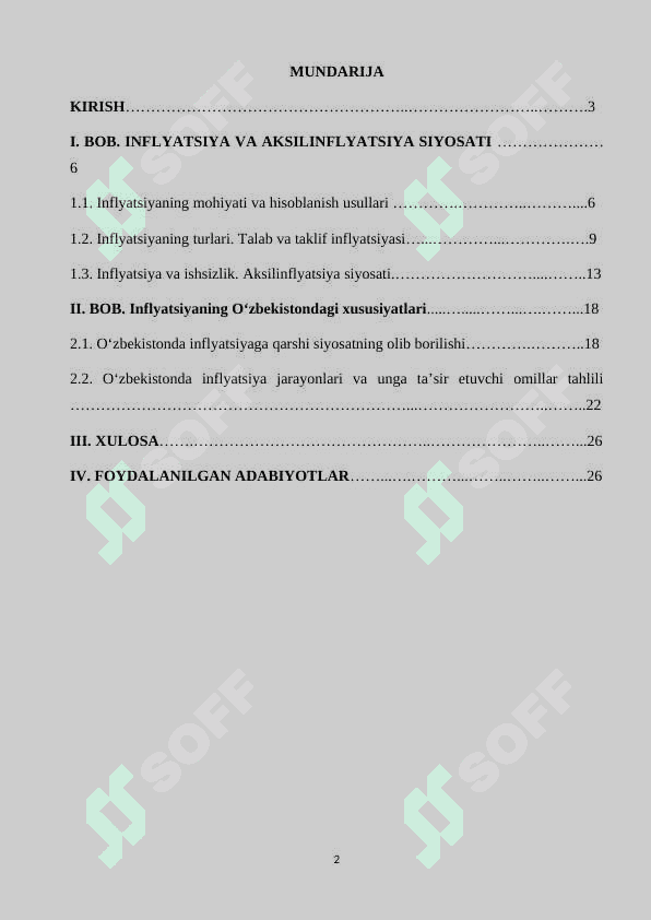 Inflyatsiya va iqtisodiy o‘sish o‘zaro bog‘liqlikning yangi O‘zbekistondagi xususiyatlari 2