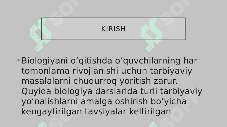Biologiyani oʻqitishda oʻquvchilarni manaviy axloqiy aqliy Iqtisodiy gigiyenik jinsiy va jismoniy tarbiyalash masalalari 2