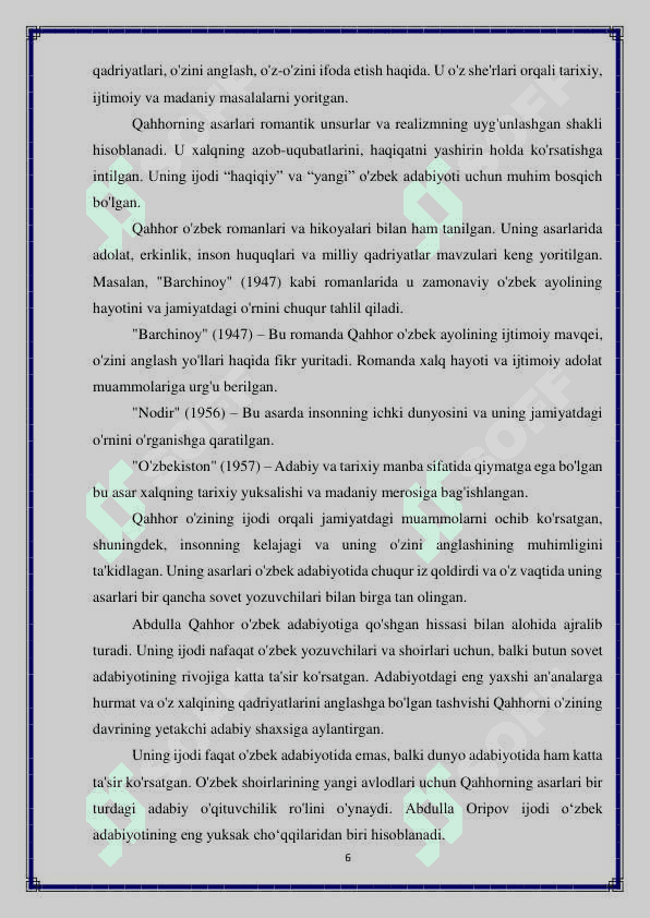 Ibrohim G'afurov Zamon zargari maqolasida Abdulla Qahhor mahorati, uslubining yoritilishi 6