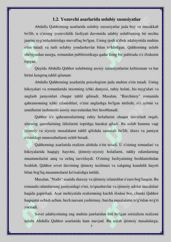Ibrohim G'afurov Zamon zargari maqolasida Abdulla Qahhor mahorati, uslubining yoritilishi 7