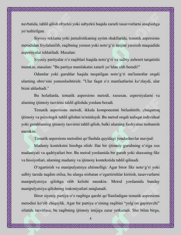 Tematik metod 4