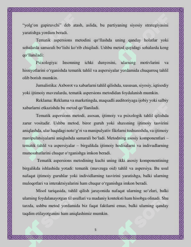 Tematik metod 5
