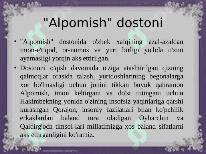 aLPOMISH DOSTONI 6