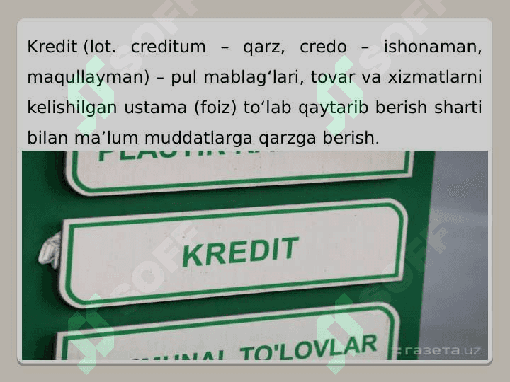 Kreditning  qaytarilishida  garov va boshqa ta’minot shakllarining tutgan o’rni 2
