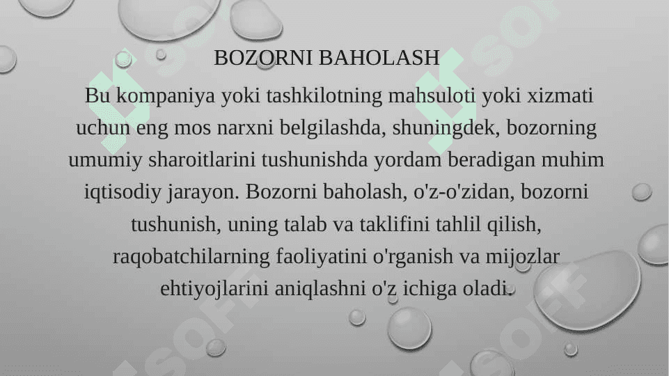 Bozorni baholash. Chegaraviy narx. Narxni belgilash usuli 3