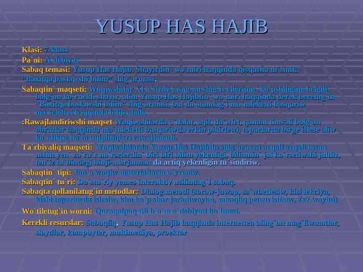YUSUP HAS HAJIB 1