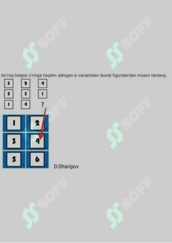 Argos iq test savollari javoblari 2