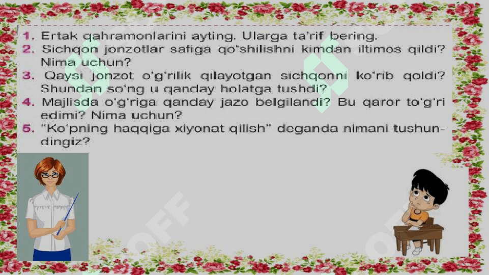 Ertakni rolga kirib, ifodali o`qish 3