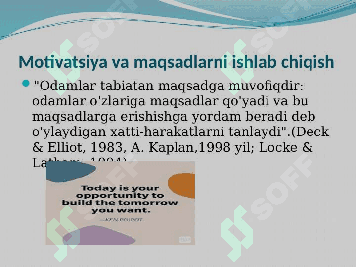 Motivatsiyani rivojlanish bosqichlari 4