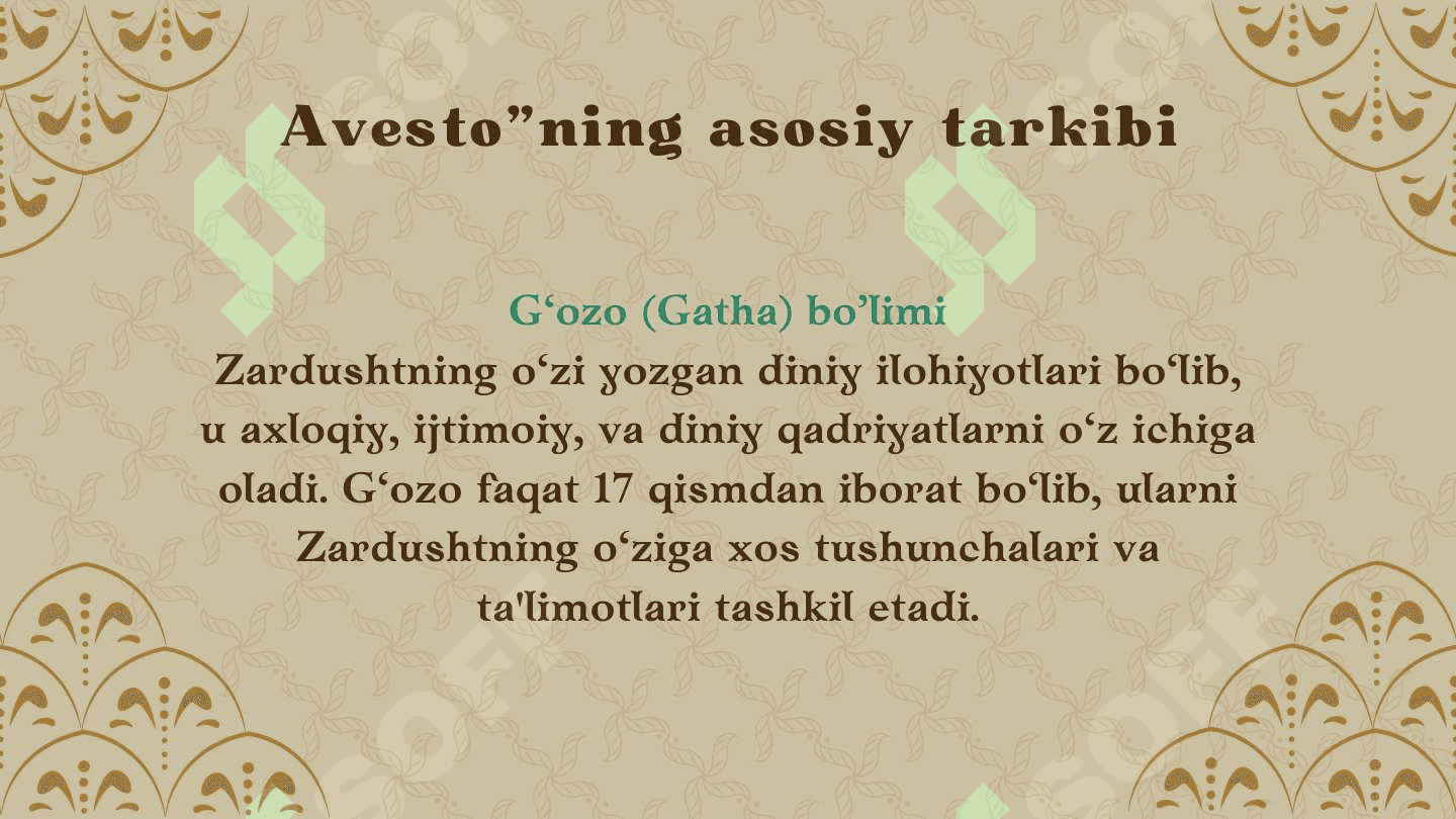 Avestoda ijtimoiy-pedagogik g'oyalar 8