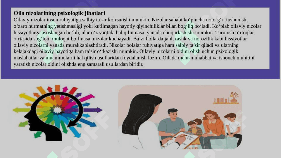 Oila muammolari bo’yicha konsultatsiya. SLAYD 40 SAHIFA 7