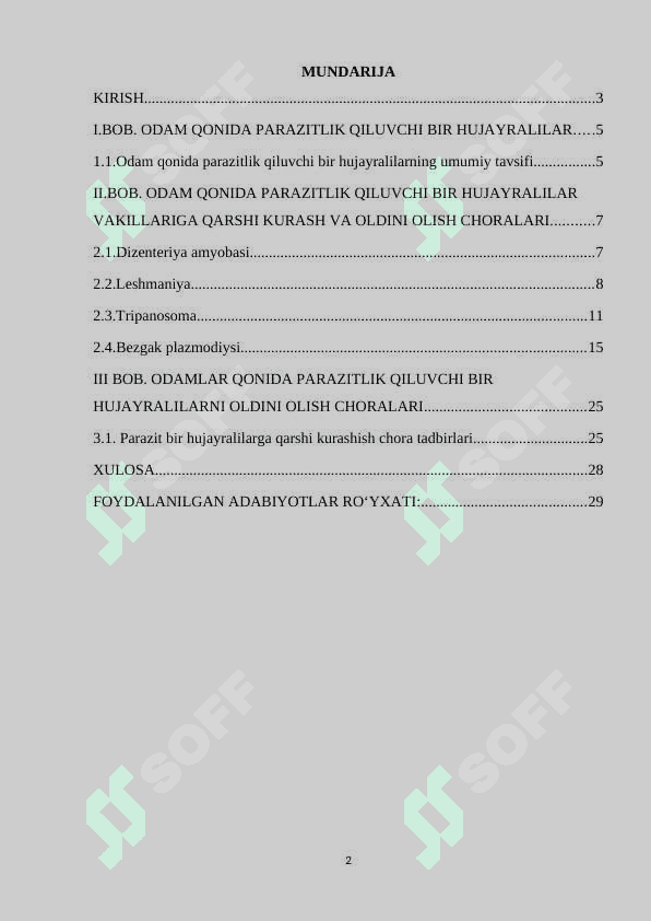 ODAM VA HAYVON ORGANIZMIDA PARAZITLIK QILADIGAN BIR HUJAYRALILAR.docx 2