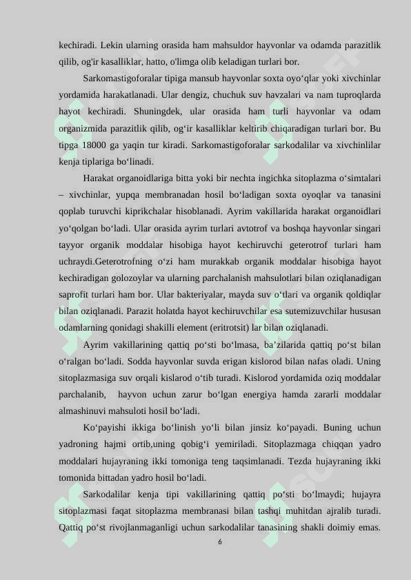 ODAM VA HAYVON ORGANIZMIDA PARAZITLIK QILADIGAN BIR HUJAYRALILAR.docx 6