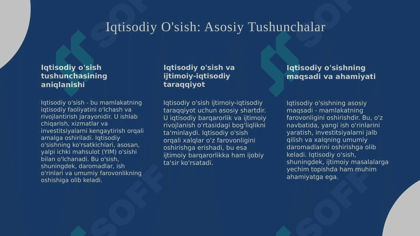 Iqtisodiy o'sish, uning turlarini va hisoblash usullari 3